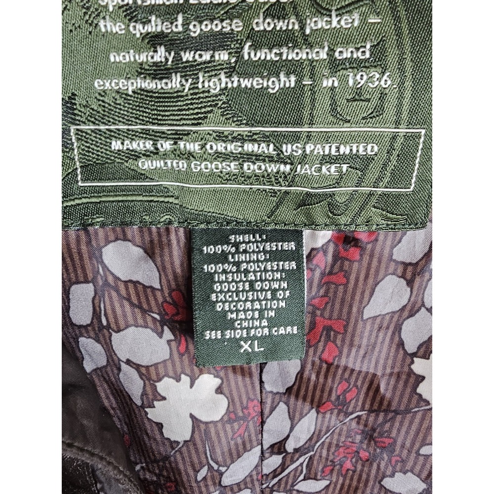 Eddie Bauer Premium Goose Down Brown Puffer Quilted Jacket Coat Women's XL - Picture 6 of 14
